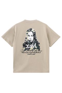 HIBISCUS CAMOUFLAGE FACE S/S TEE / ベージュ