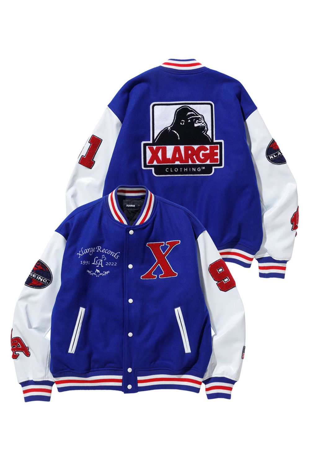 XLARGE - OG LOGO VARSITY JKT / ブルー | Tempt