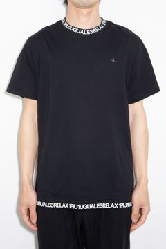 ネックロゴ半袖Tシャツ / ブラック