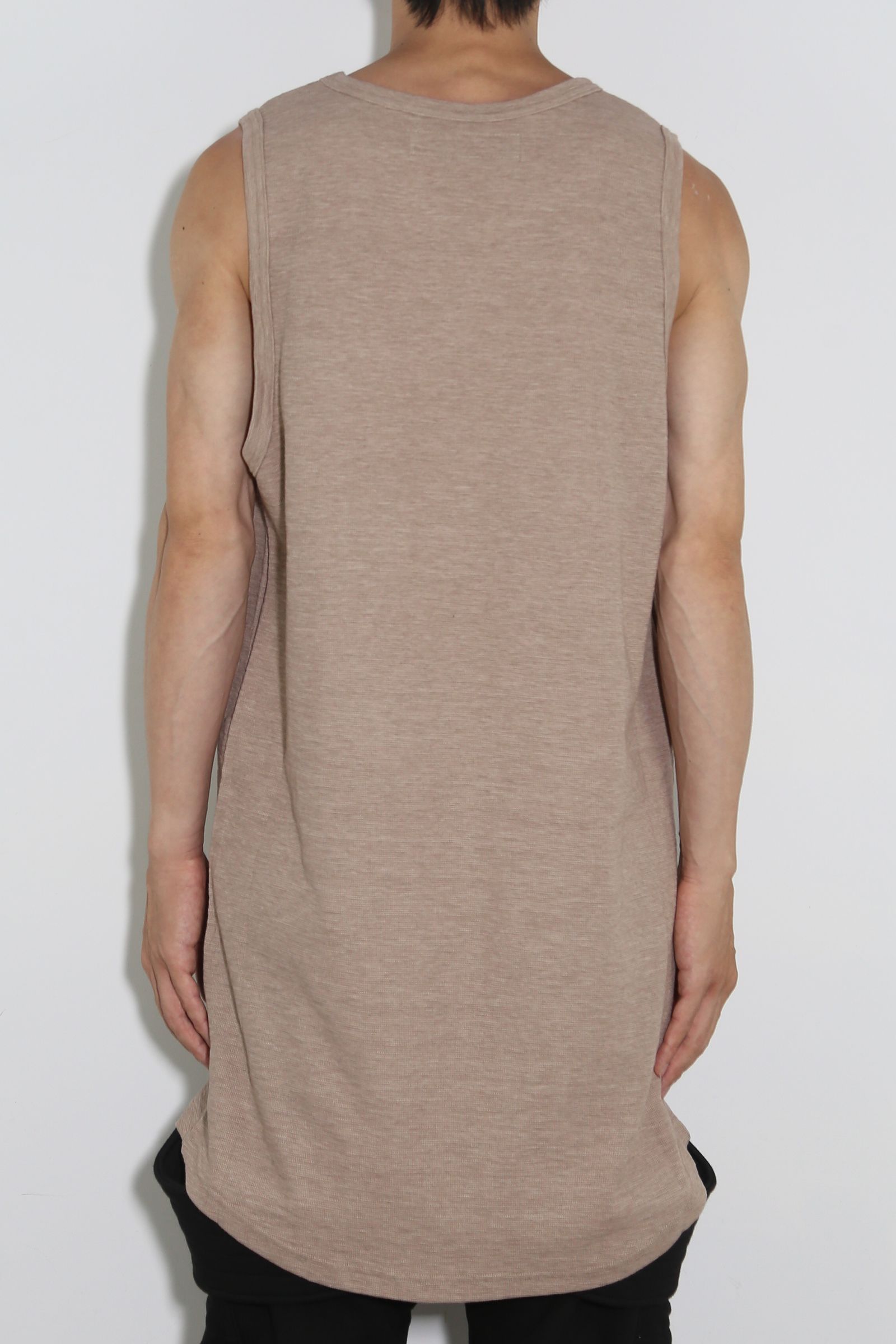 サーフニットロングタンクトップ / Surf Knit Long Tank Top / ベージュ / ag-6083-4