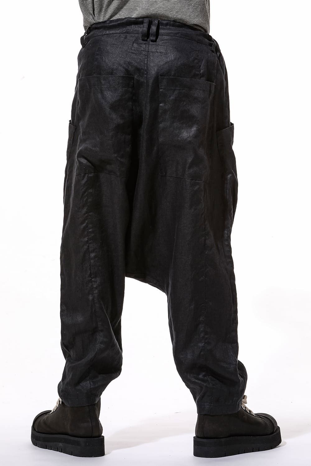ヘリンボーンサルエルワイドパンツ / Heringbone Sarouel Wide Pants / ブラック / ag-9033