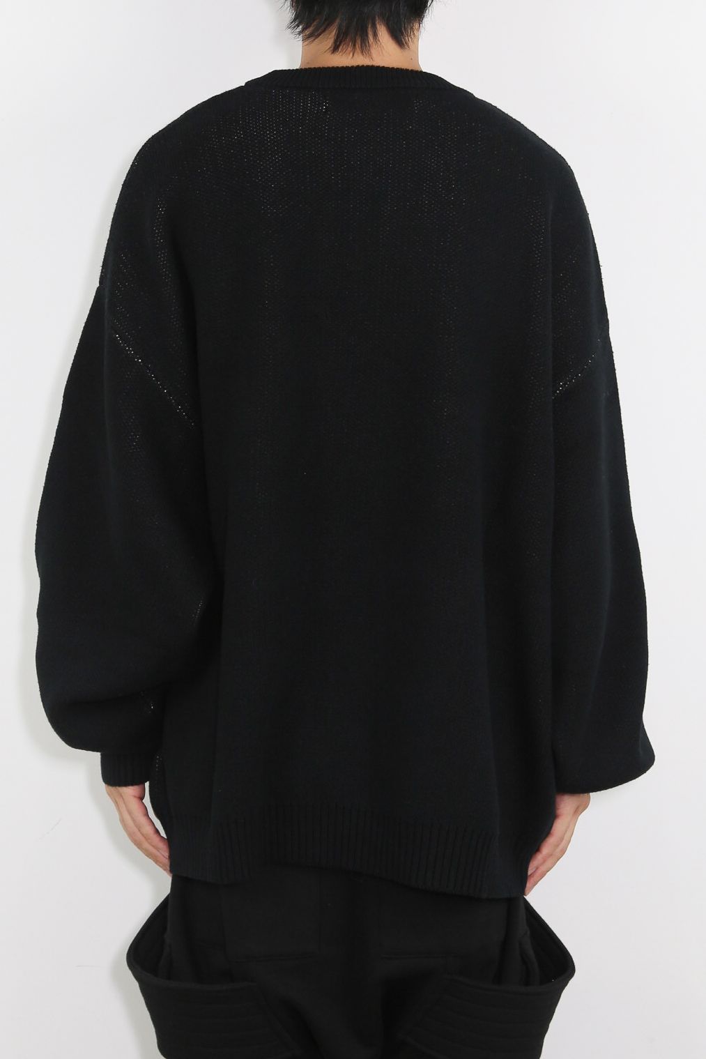 ジオメトリックパターンニット / Geo Pattern Knit Top / ブラック×アイボリー
