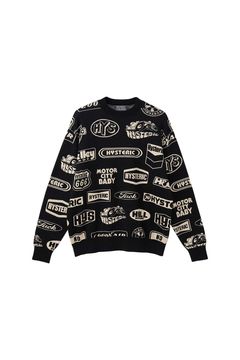 CLASSIC HYS柄 セーター / ブラック