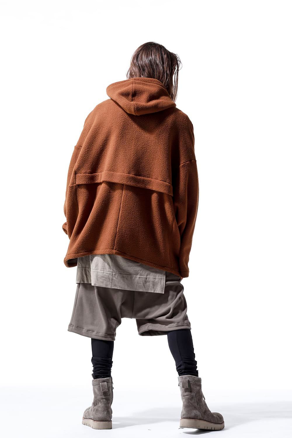 フリースドルマンジップパーカー / Fleece Dolman Hoodie / ブラック