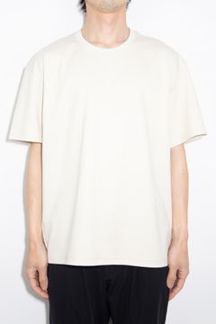 COTTON DOUBLE FACE OVERSIZED S/S TEE / オフホワイト