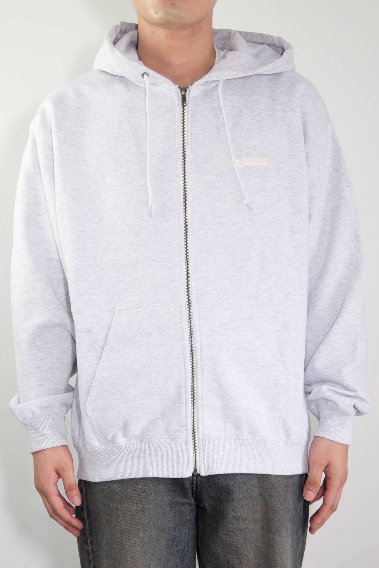 SLANTED OG ZIP HOODED SWEATSHIRT / アッシュ