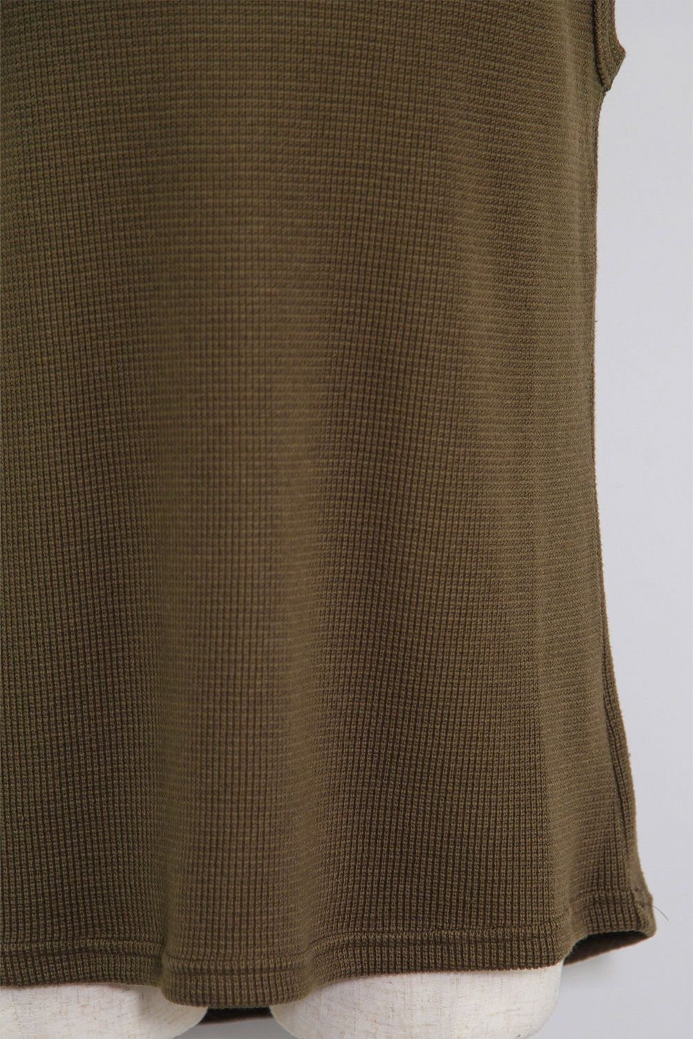 [ラスト1点 サイズ3] ミドル丈ワッフルタンクトップ / Middle Length Tank Top / オリーブ / ag-10096-1