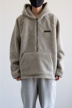 22FW FLEECE HALF ZIP HOODIE JACKET / ダークオートミール