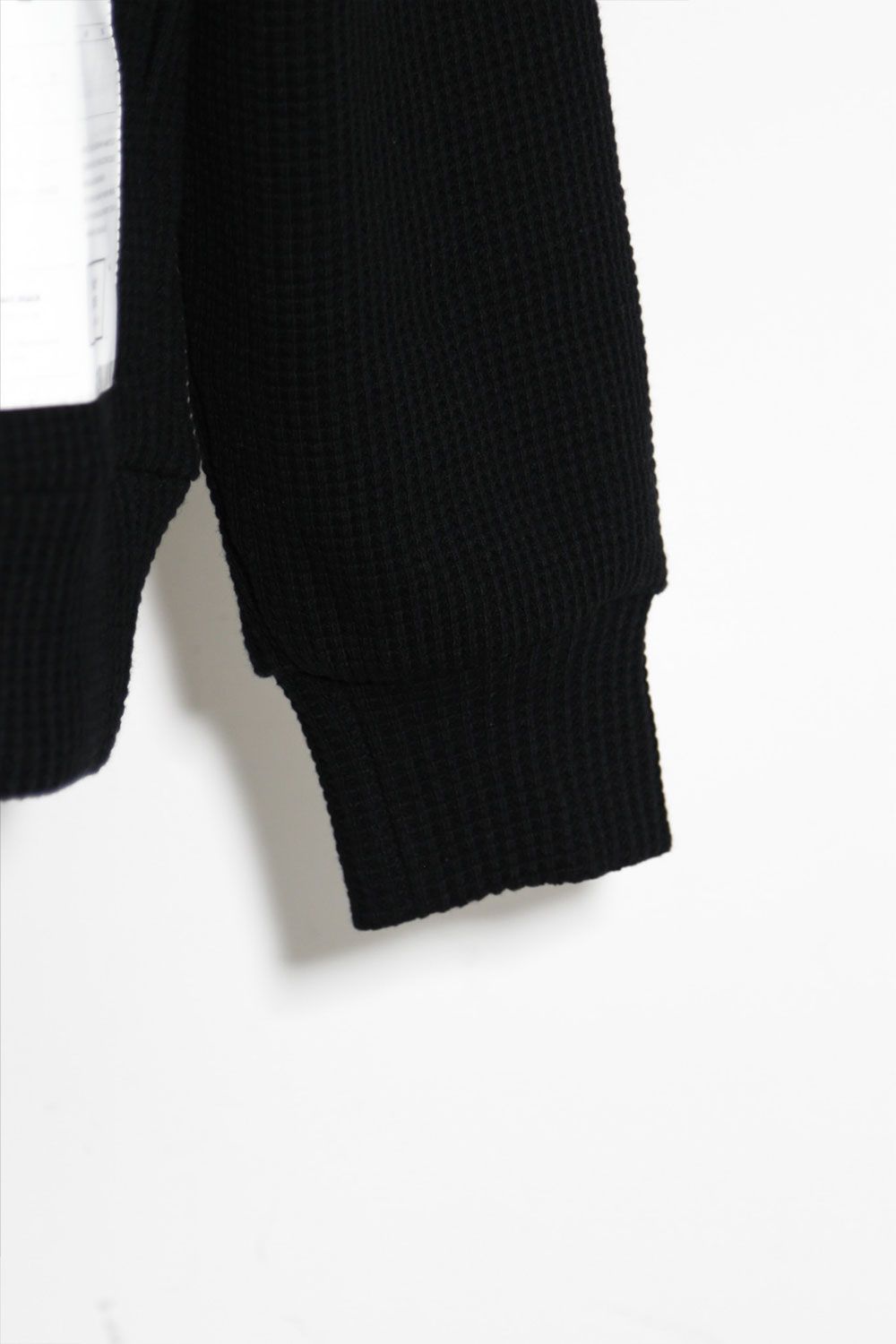 Waffle Dolman Long Pullover / ブラック