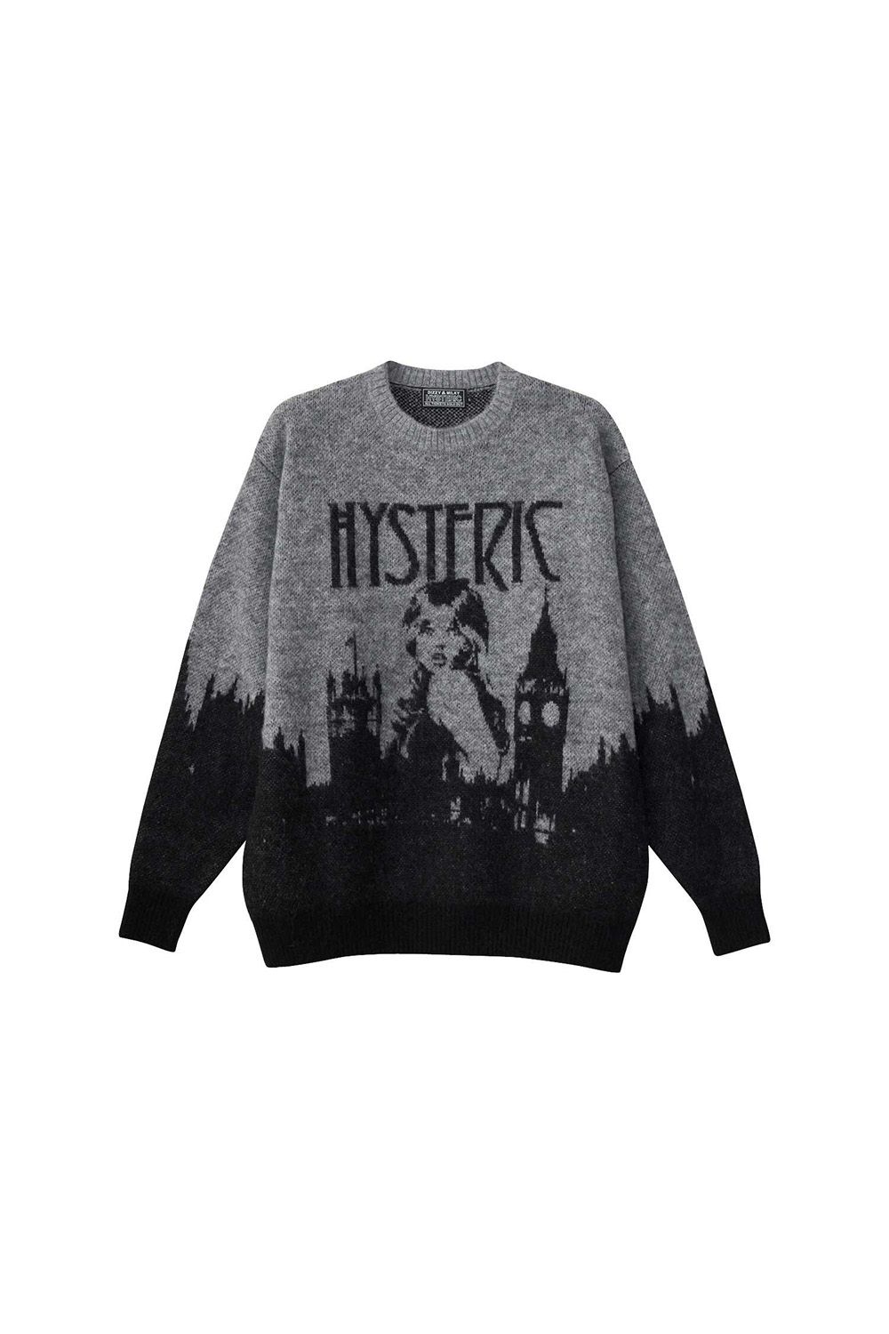 HYSTERIC GLAMOUR - LONDON CALLINGジャカード セーター / オレンジ