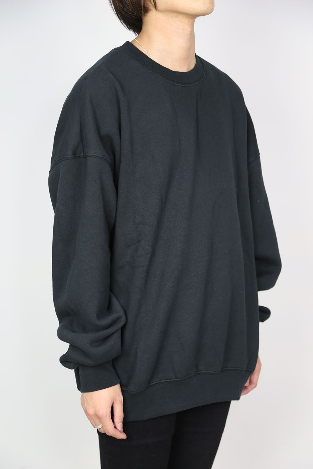 [ラスト1点 サイズS] LOGO CREW SWEAT REFLECTOR / ブラック