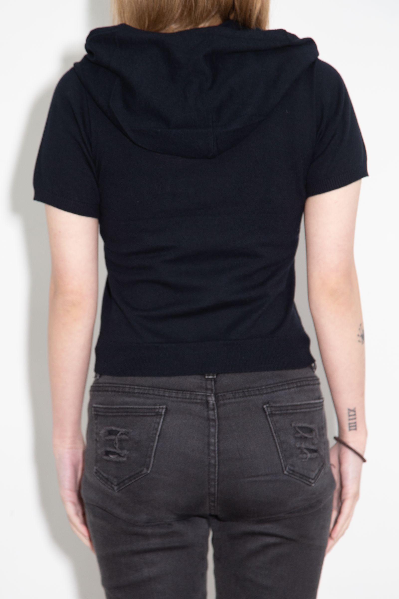 SEE NO EVIL編込 パーカー / ブラック