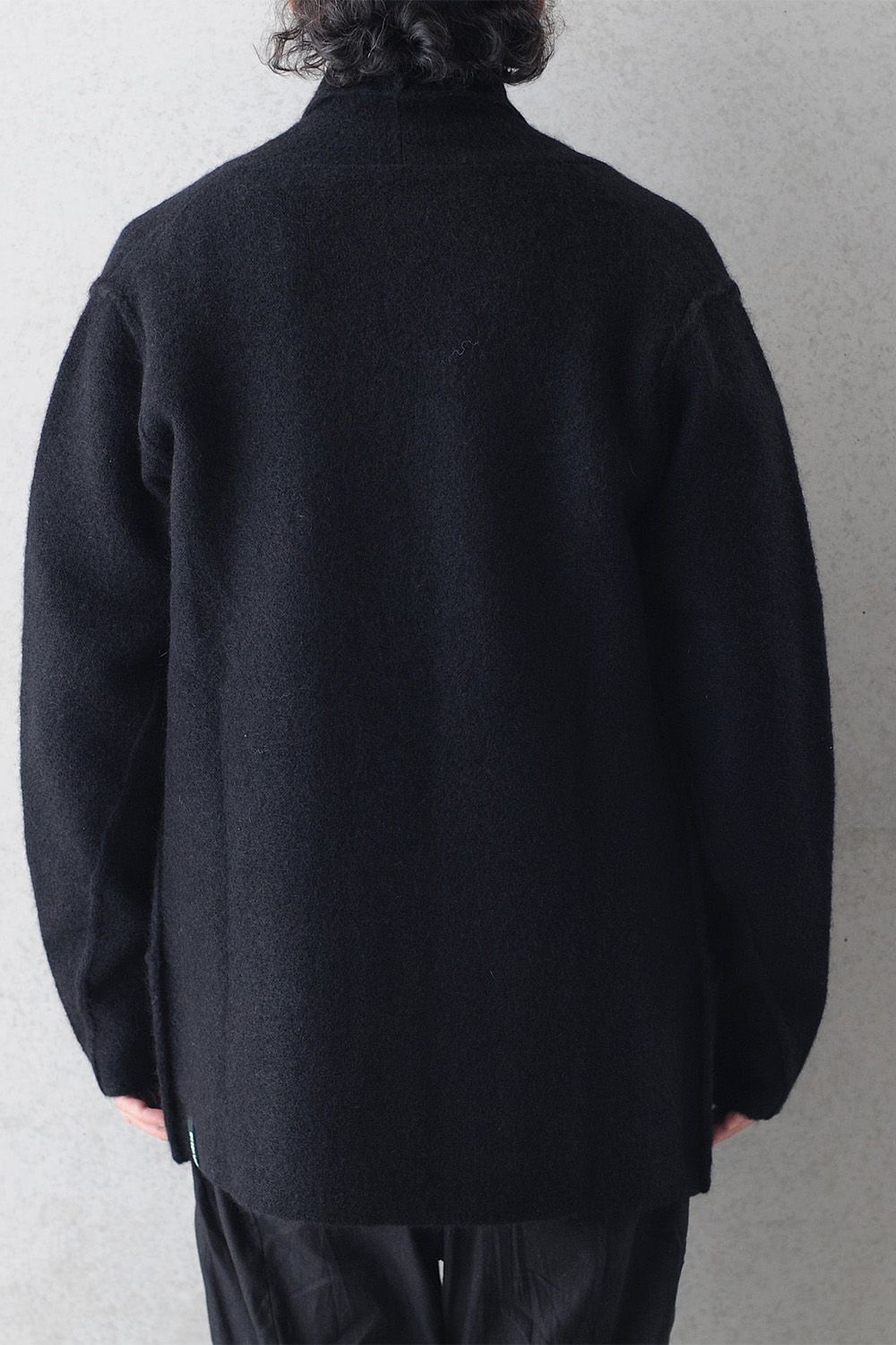 MOHAIR SOLID REVER CARDE / ブラック