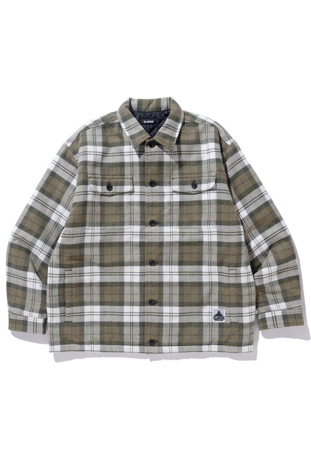 XLARGE - QUILTED CHECK SHIRT JACKET / ブルー | Tempt