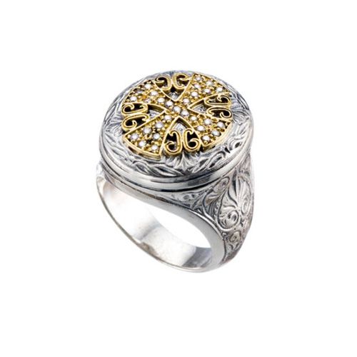 Cross Oval Ring（Diamond） / GR108