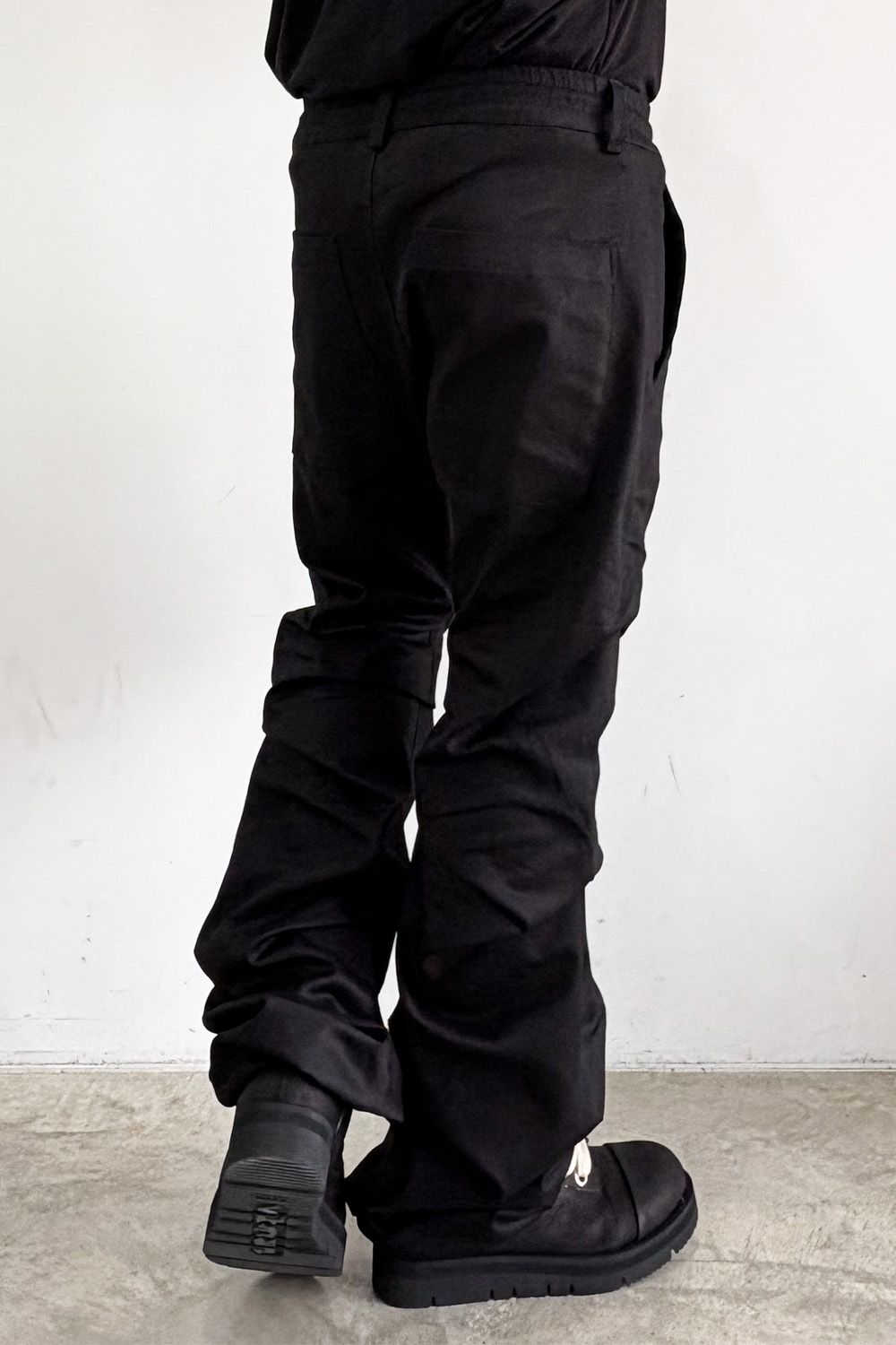 ブーツカットタックパンツ / BOOTS CUT TUCK PANTS / ブラック / ag-8060-2
