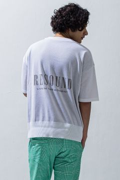 BACK ROGO HALF KNT / ホワイト
