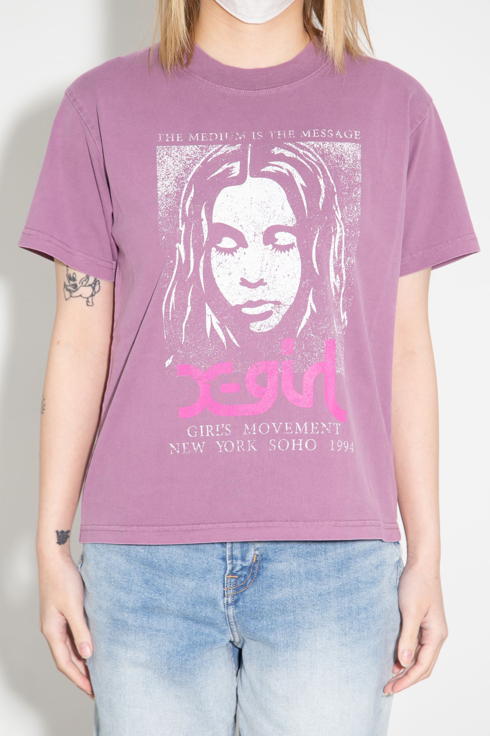 FADED FACE S/S TEE / パープル