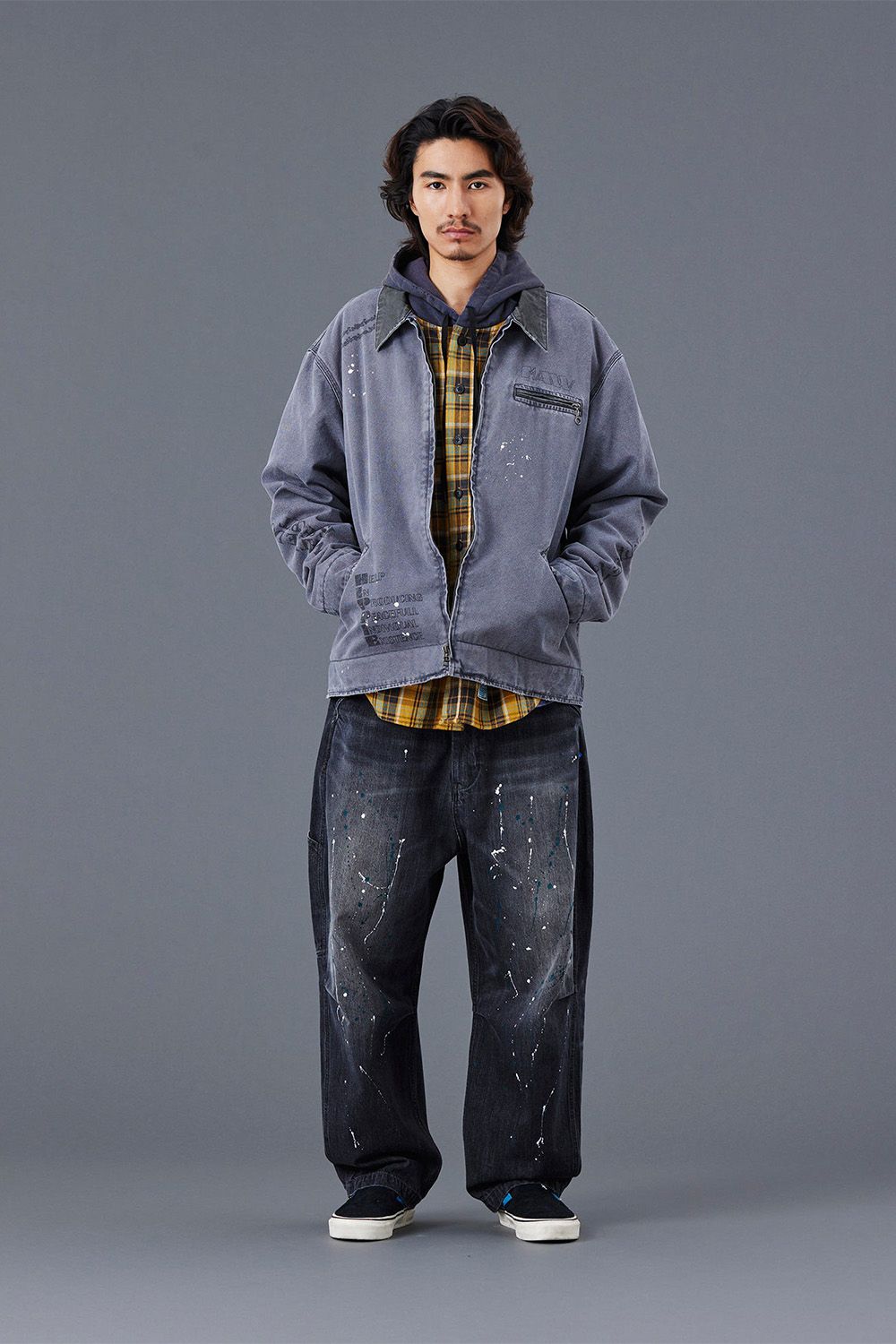 DENIM SARROUEL PANTS / ブラック