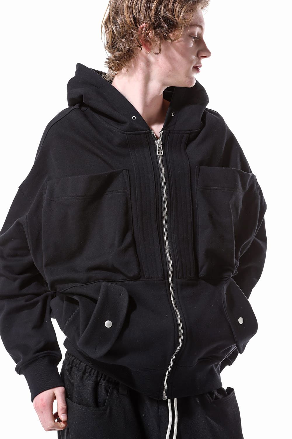 ジップフーディー / Zipp Hoodie / ブラック / ag-10044