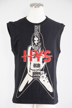 FLYING V ノースリーブTシャツ / ブラック