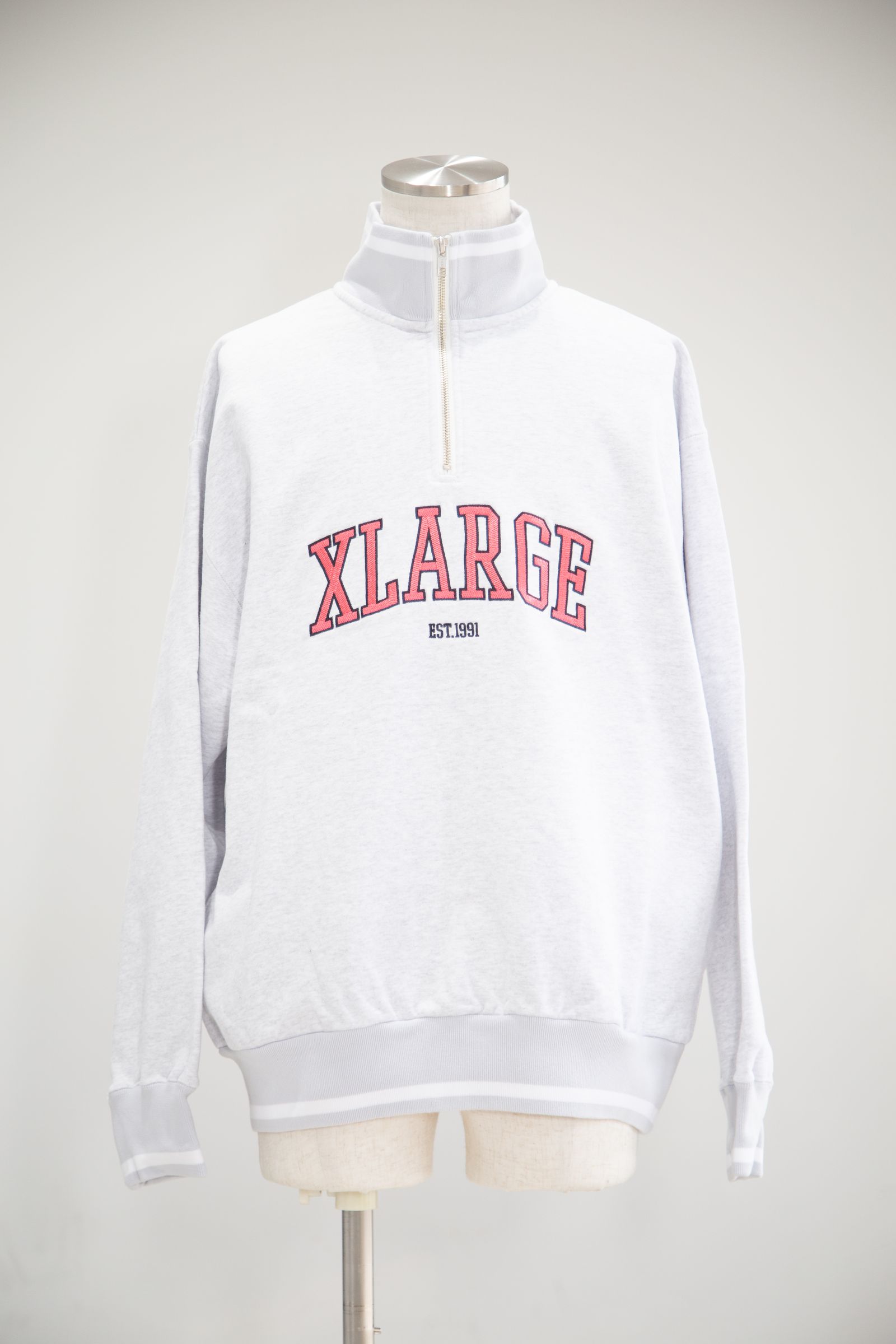 XLARGE - STRIP RIB H ZIP SWEAT / ブラック | Tempt