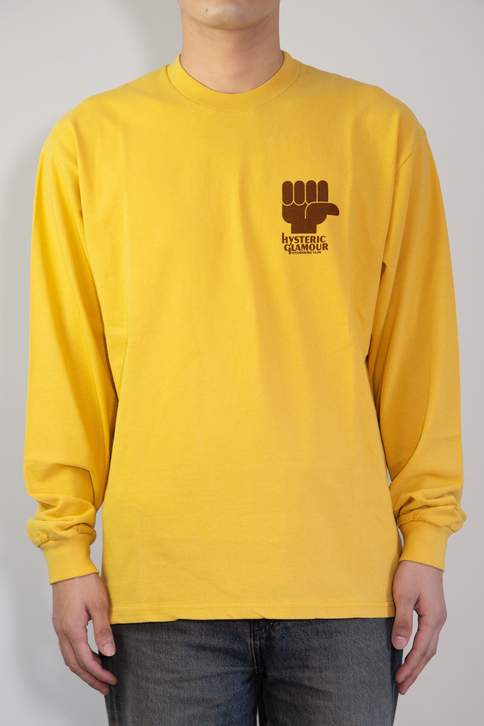 HYS HITCHHIKING CLUB Tシャツ / イエロー