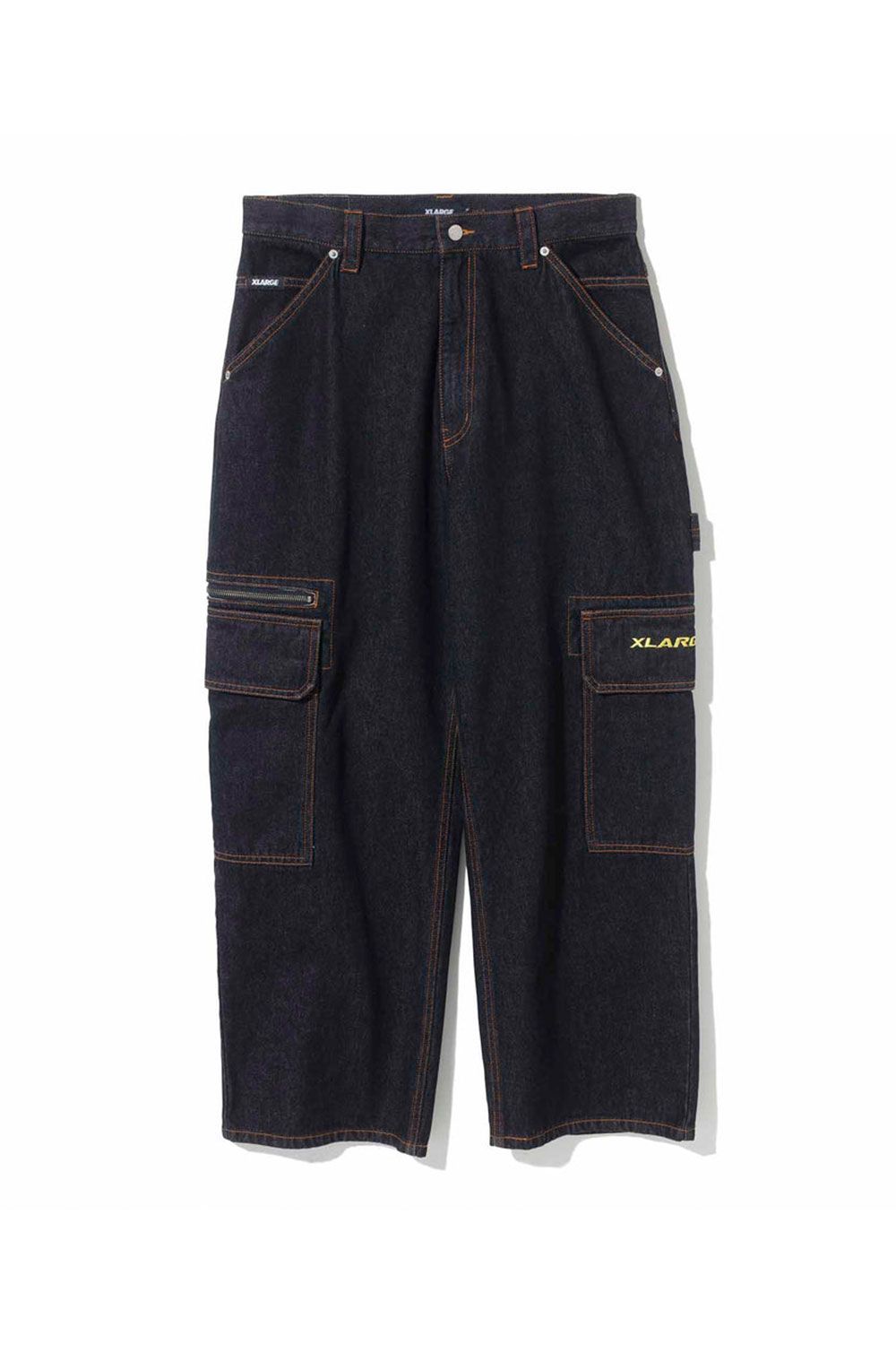 XLARGE - EMBROIDERED DENIM CARGO PANTS / ブラック | Tempt