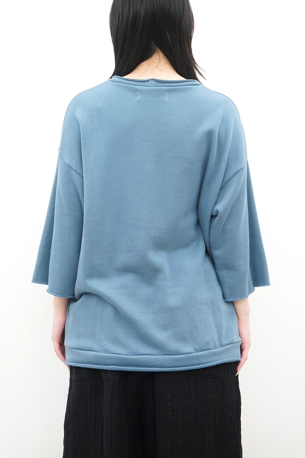 Cut-Off 3/4-Sleeve Sweatshirt