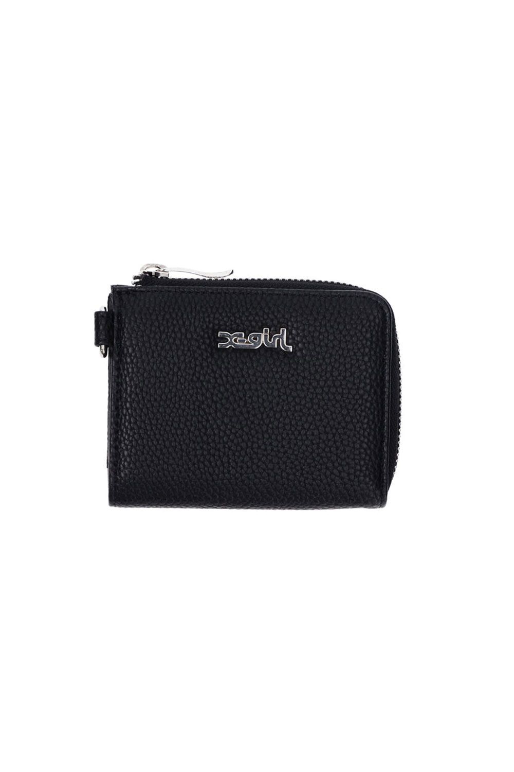 X-girl - FAUX LEATHER ZIP MINI WALLET / ブラック | Tempt