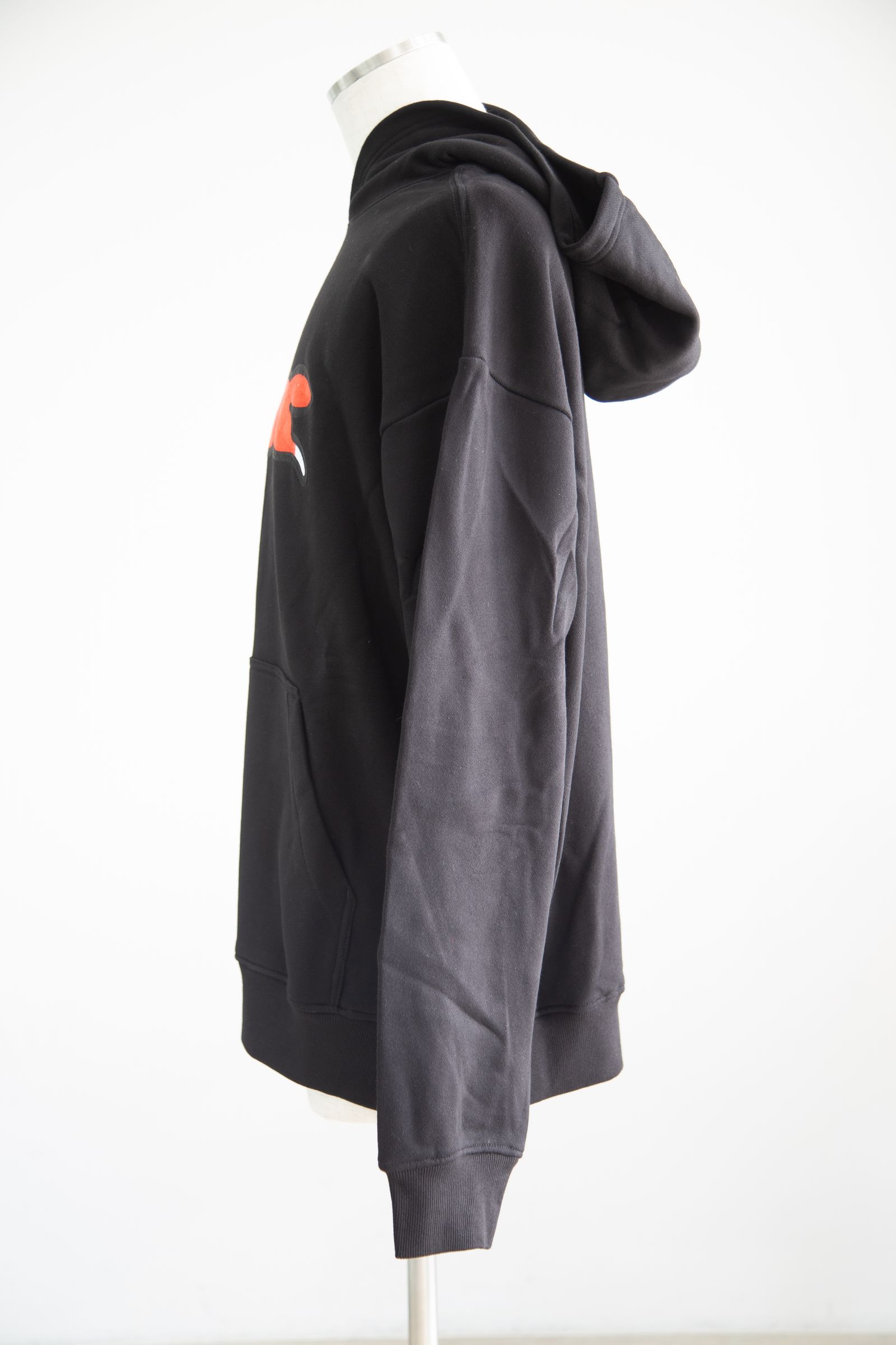[ラスト1点 サイズXL]【ICECREAM】 RUNNING CHANSTITCH EMBRODERY HOODIE / ブラック