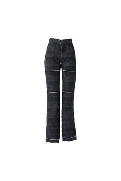 スクラッチフレアデニムパンツ / ブラック