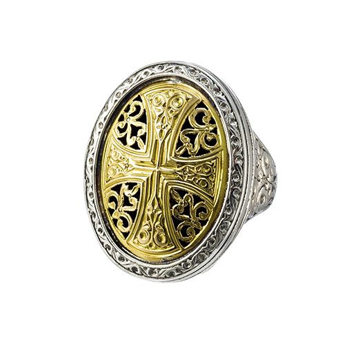 Garden Shadows Cross Pattern Ring / GR106