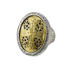 Garden Shadows Cross Pattern Ring / GR106