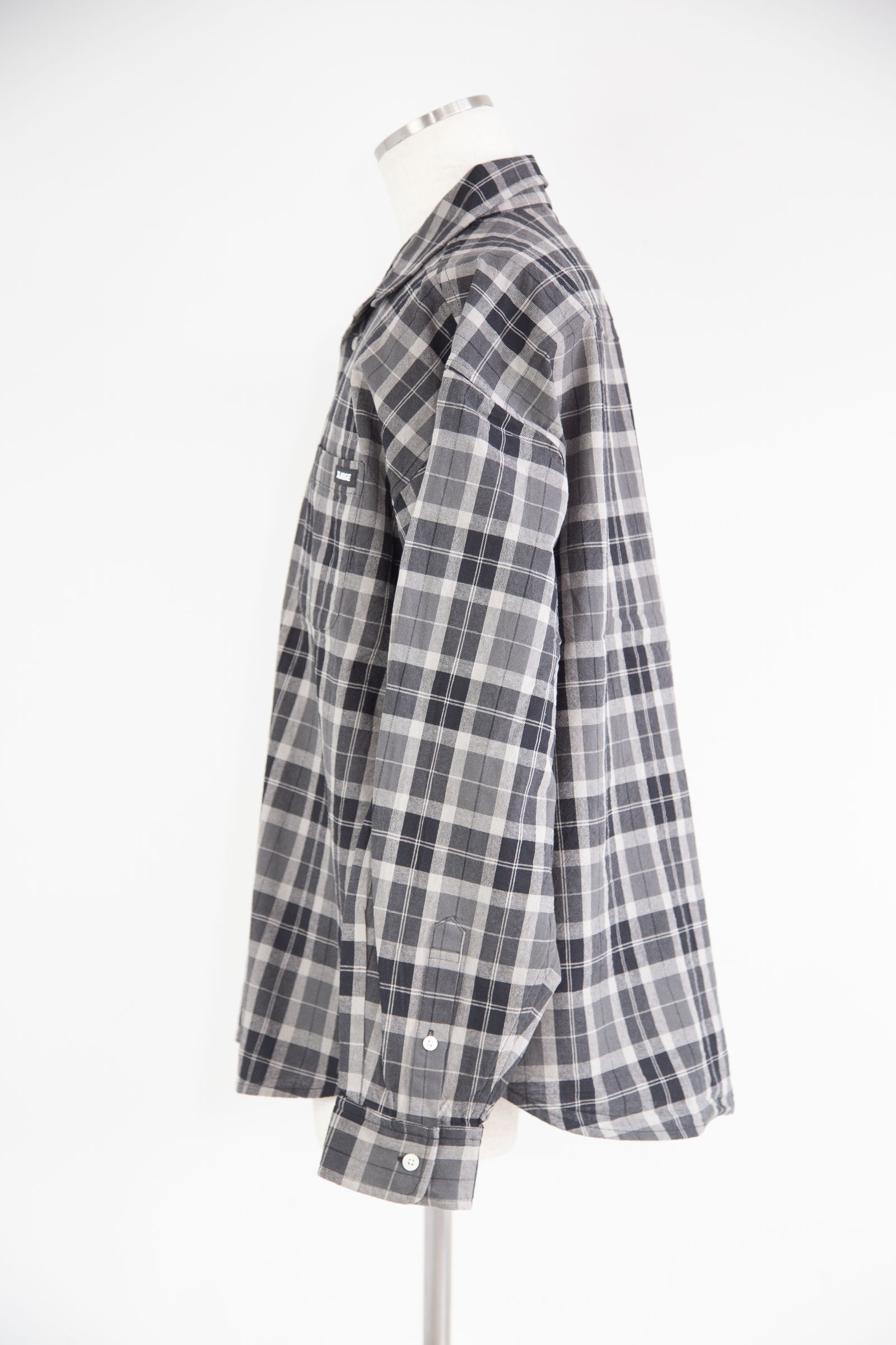 PLAID L/S SHIRT / グレー