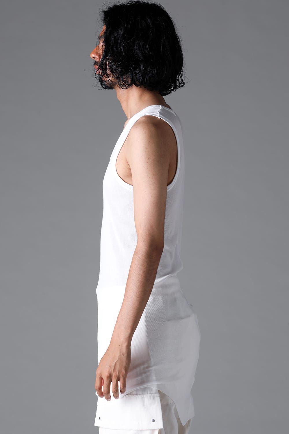 ラウンドリブタンクトップ / RIB TANK / ブラック / ag-1924-1