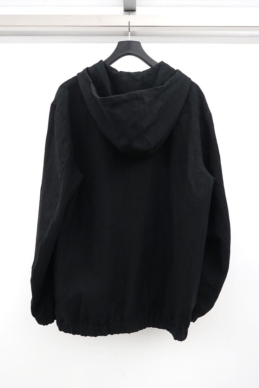 Linen Woven Zip-Up Hoodie