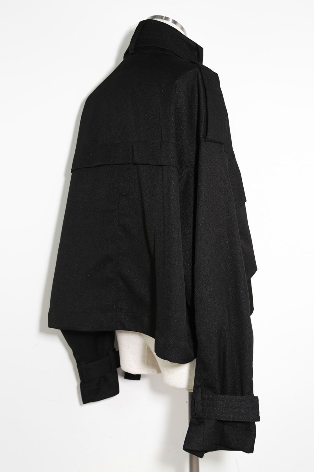 ツイルミリタリーブルゾン / Twill Cropped Military Blouson / ブラック / ag-10026-1