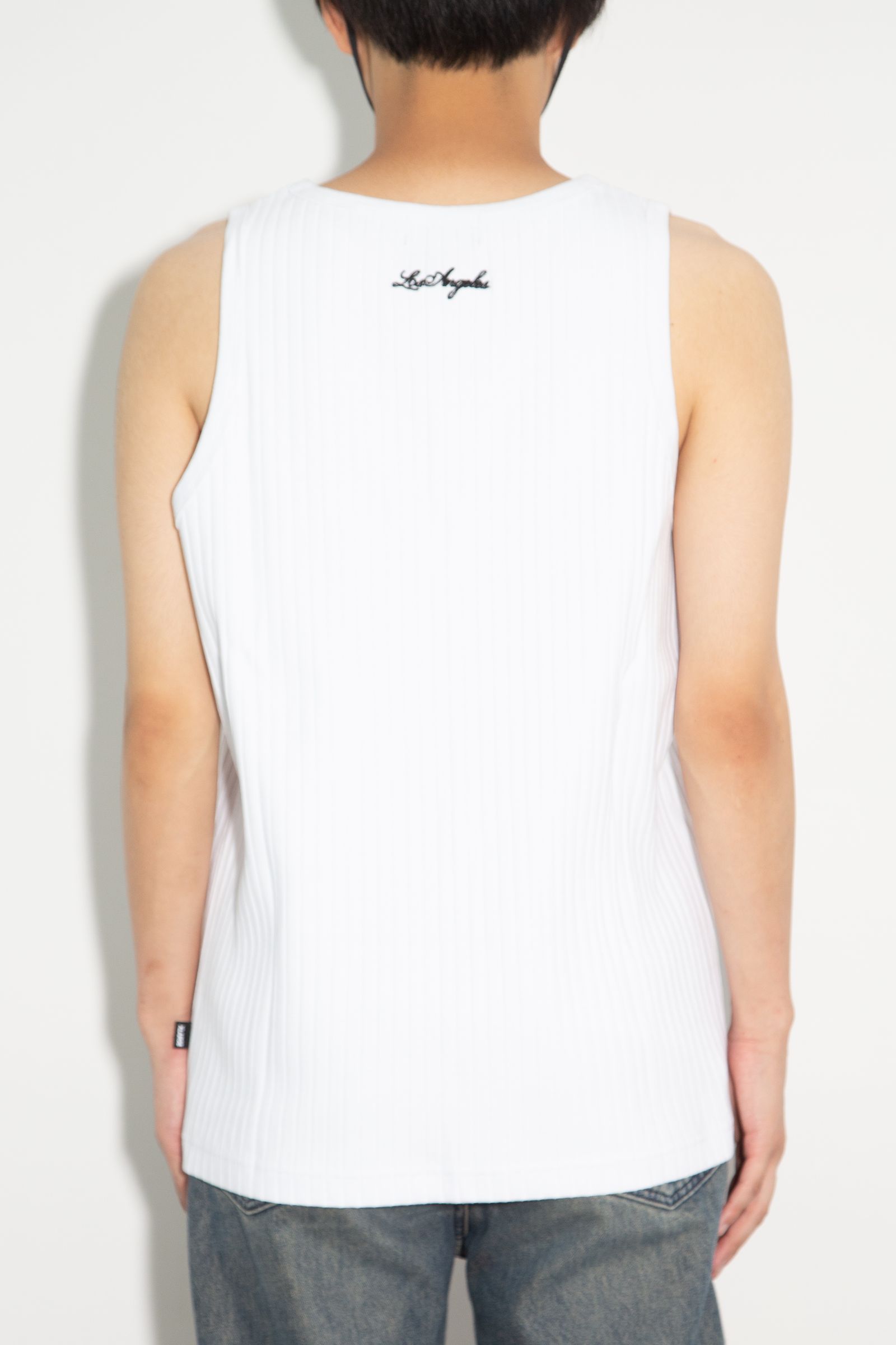 DROP NEEDLE RIB TANK TOP / ホワイト