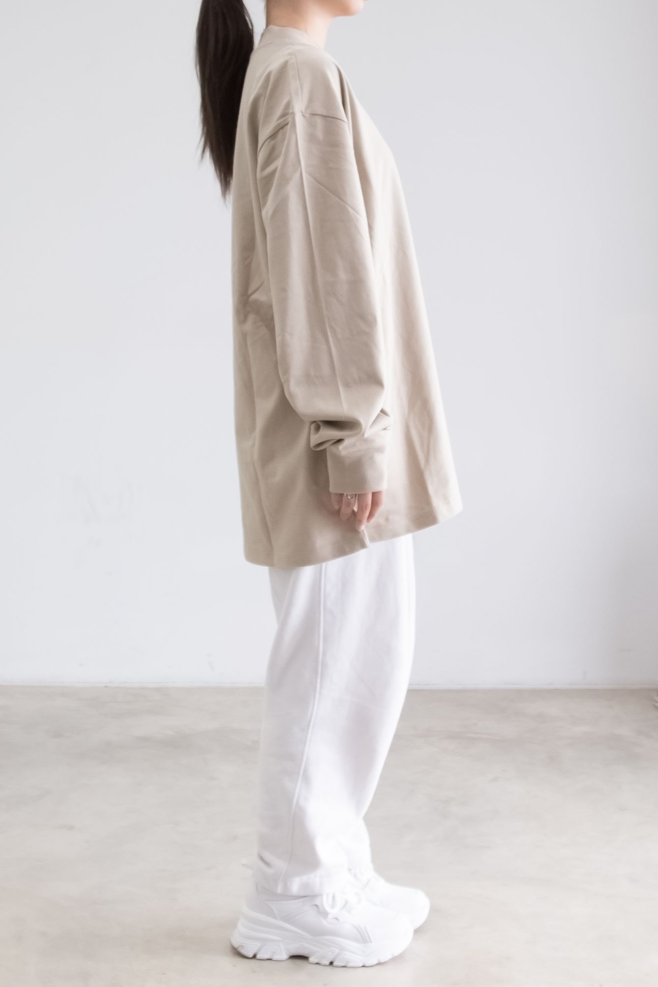 21FW 1POINT LOGO LS TEE / タン