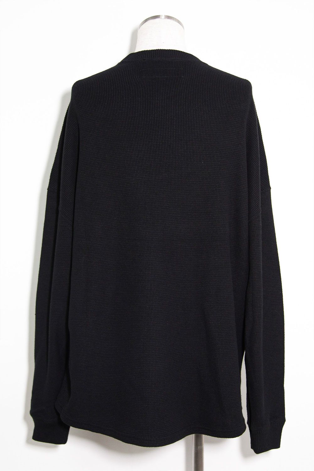 リブニットオーバーサイズトップ / Rib Knit Over Size Top / ブラック / ag-10093-2