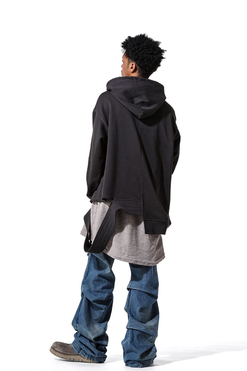 Asymmetry Sweat Hoodie / ダークグレー