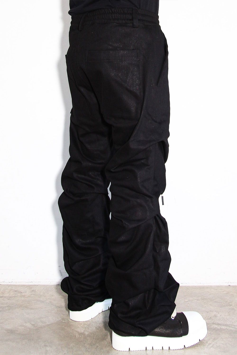 ブーツカットタックパンツ / BOOTS CUT TUCK PANTS / ブラック / ag-8060-2