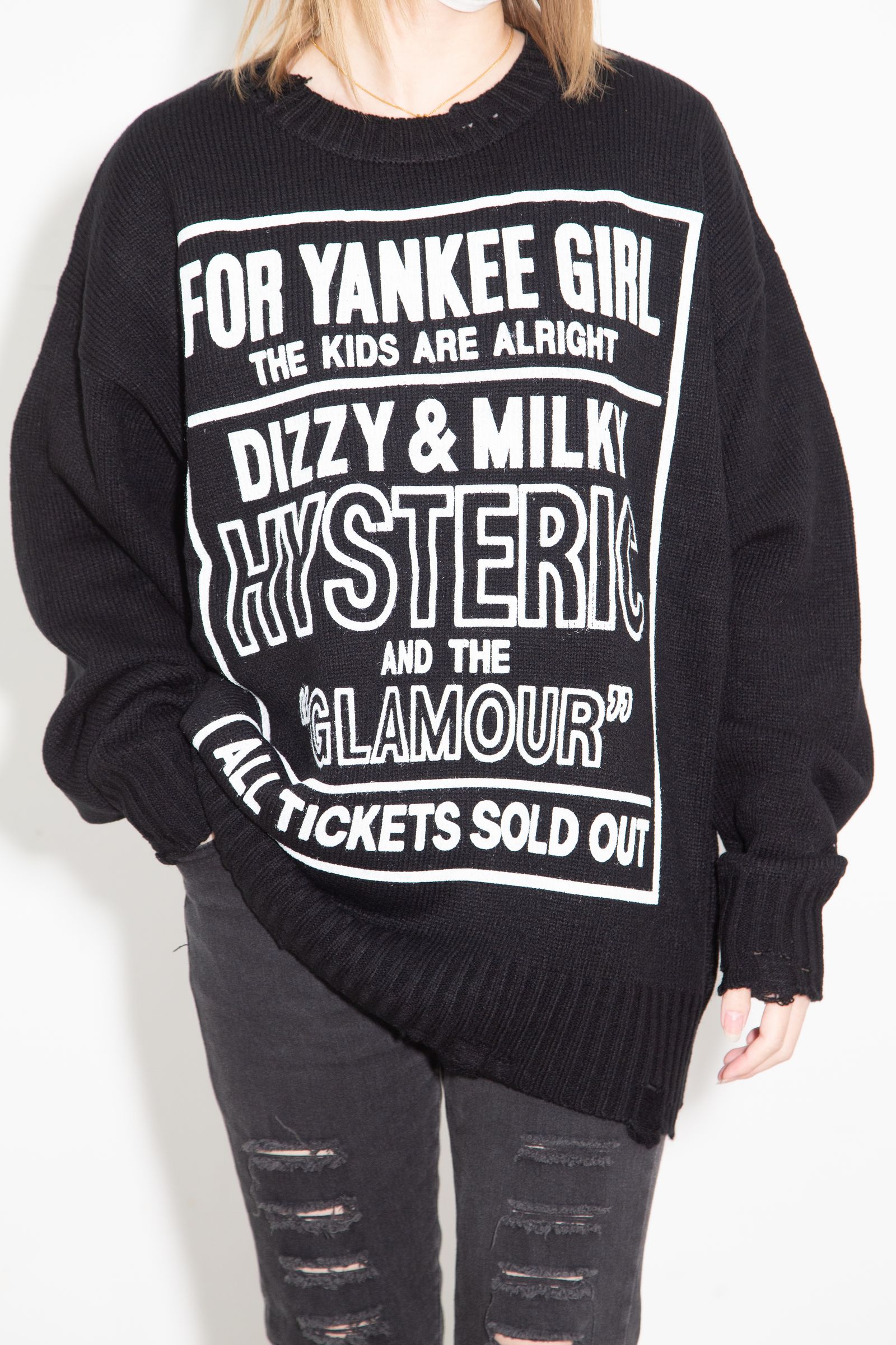 DIZZY&MILKY クラッシュセーター / ブラック