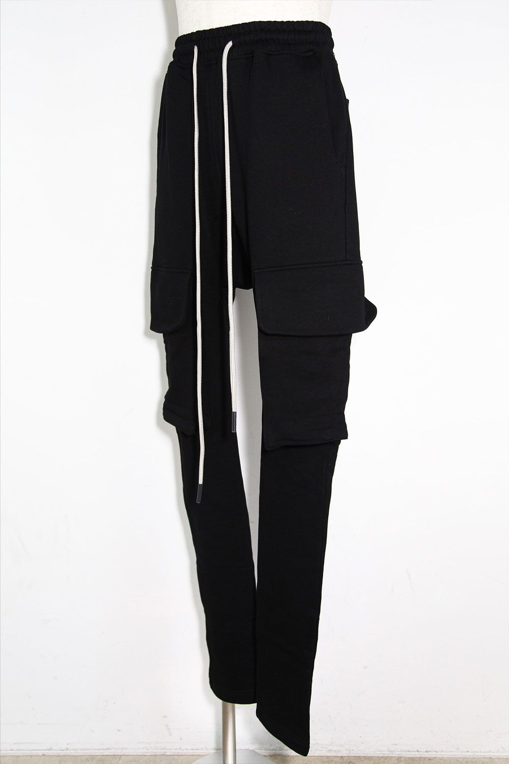サルエルカーゴスキニースウェットパンツ / Sweat Cargo Sarouel Skinny / ブラック / ag-10047