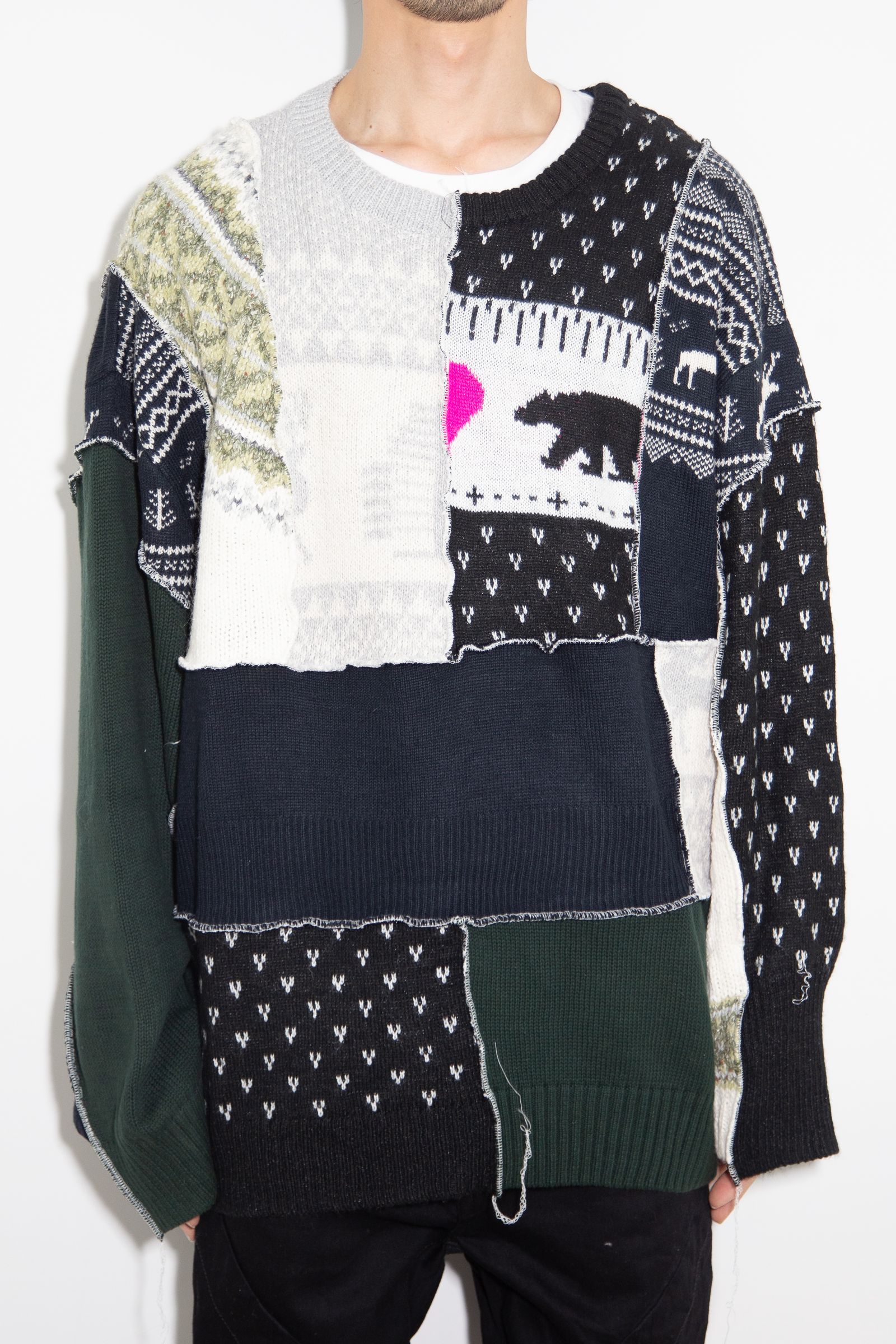 Nordic Patchwork Sweater / C