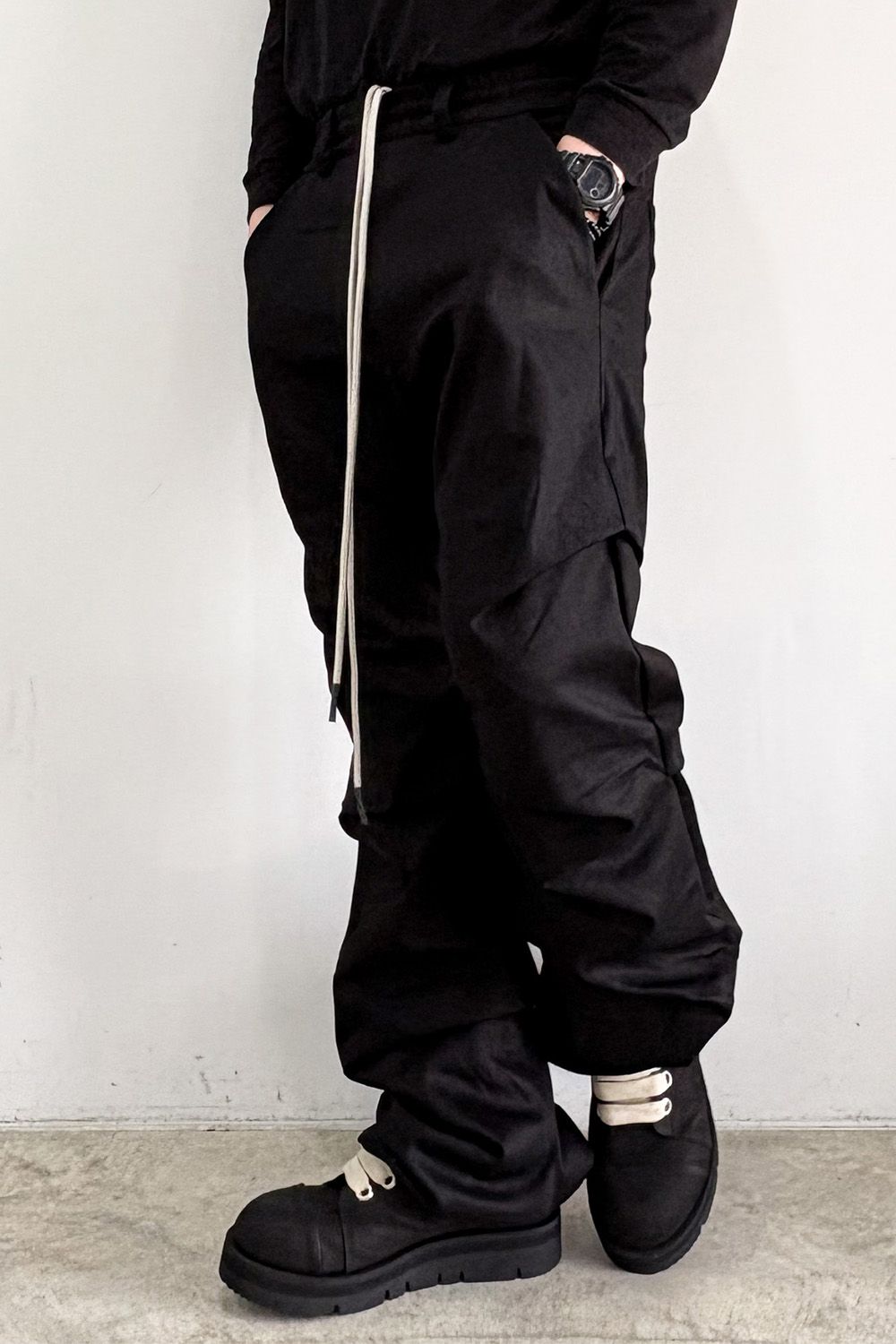 ブーツカットタックパンツ / BOOTS CUT TUCK PANTS / ブラック / ag-8060-2