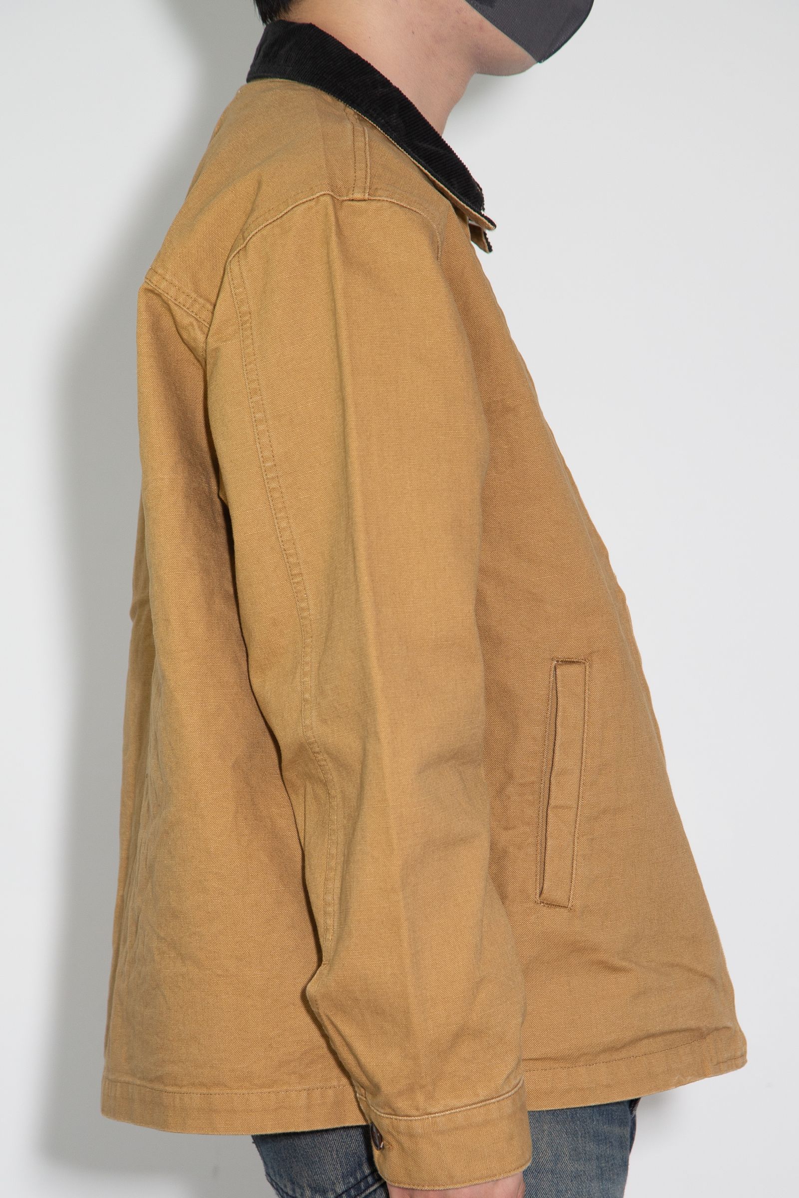 ［ラスト1点 サイズL］VINTAGE REPRODUCT CORDURY COLLAR DUCK JACKET / キャメル