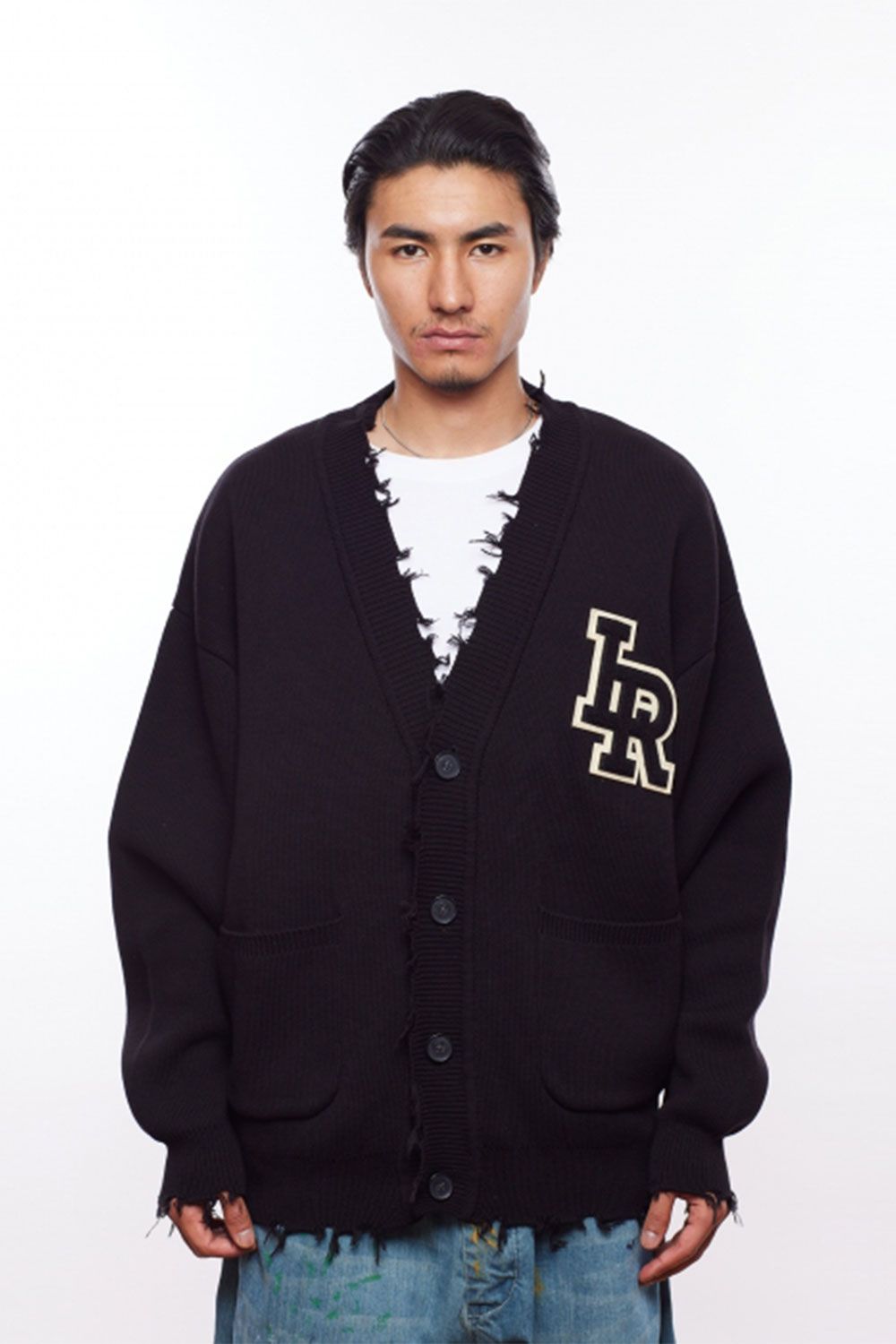 ご予約品 Laced Liberaiders DAMAGED Liberaiders CARDIGAN LETTERD