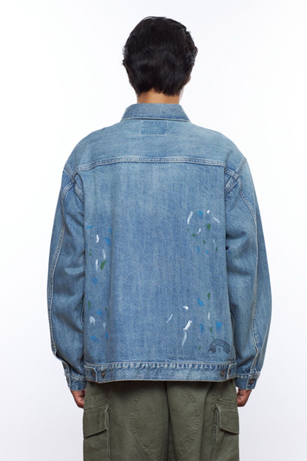 FLAG DENIM JACKET / ハードウォッシュ